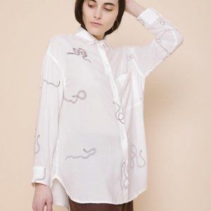 Paloma Wool snake cobra button up shirt